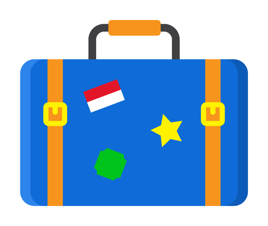 flat travel elements stickers for your luggage to showcase personal style and adventure