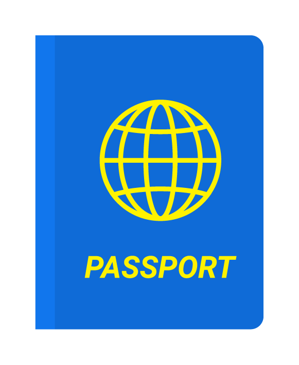 flat travel elements stickers featuring passports, globes, and travel essentials for adventures