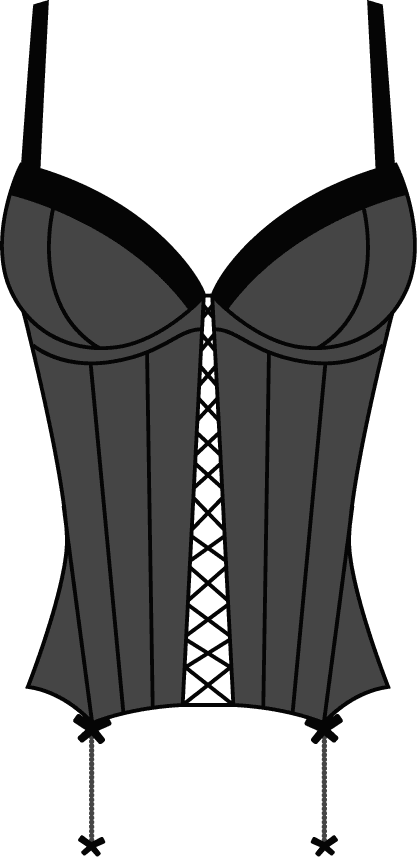 flat woman underclothes woman underwear illustration 