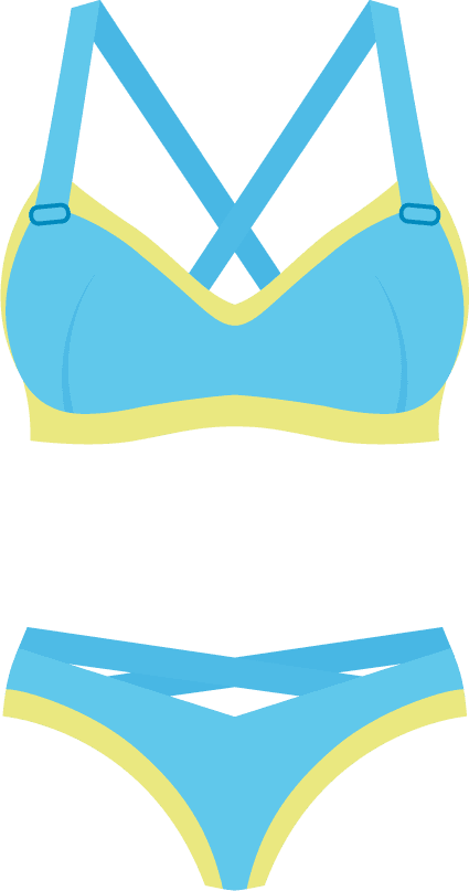 flat woman underclothes woman underwear illustration 
