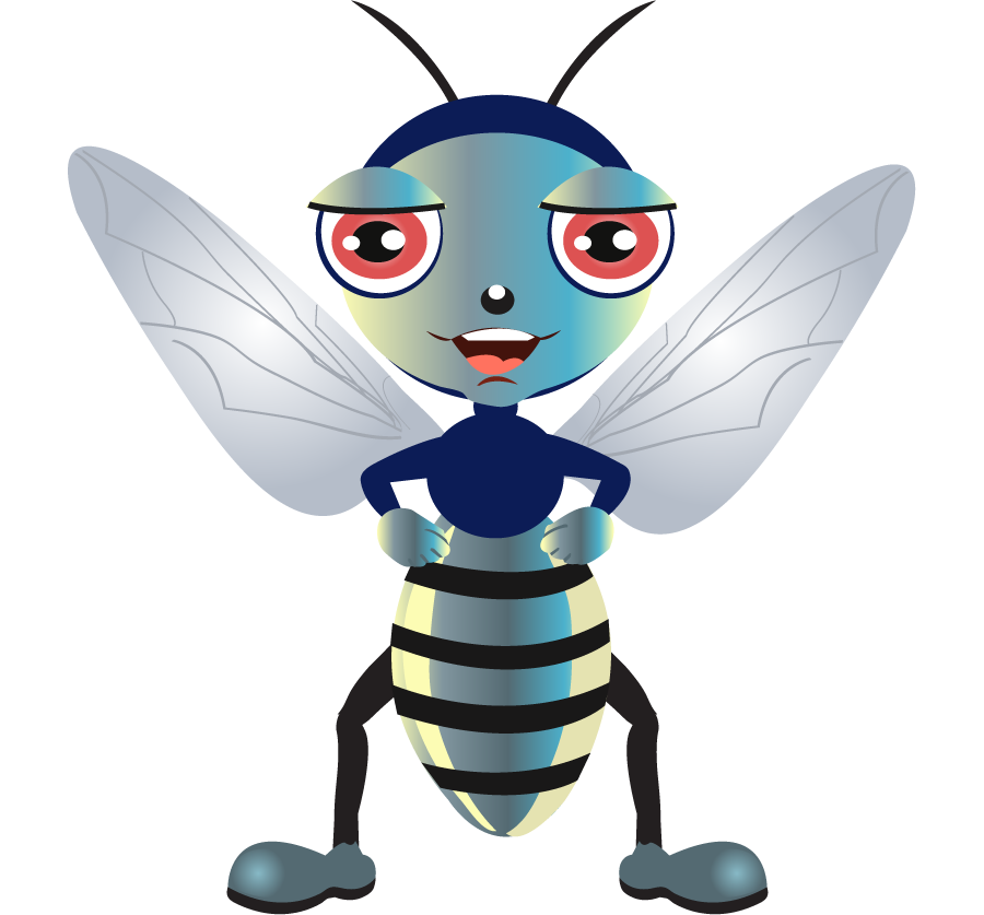 adorable cartoon flies insect character with expressive features for kids' themes