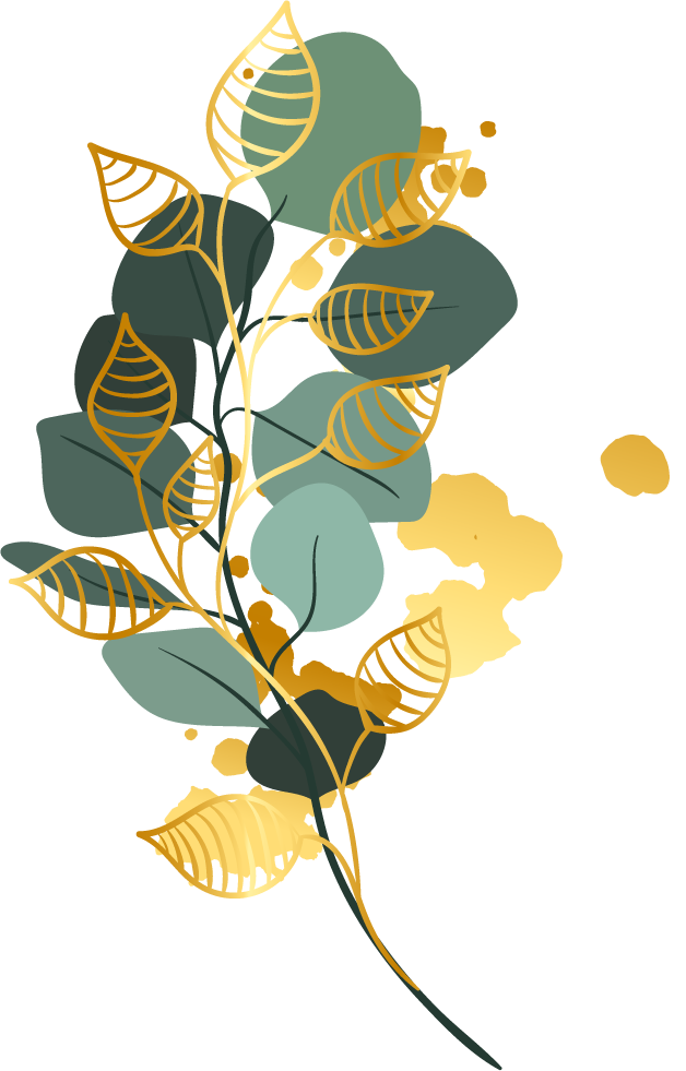 flora leaves icons colored classic sketch