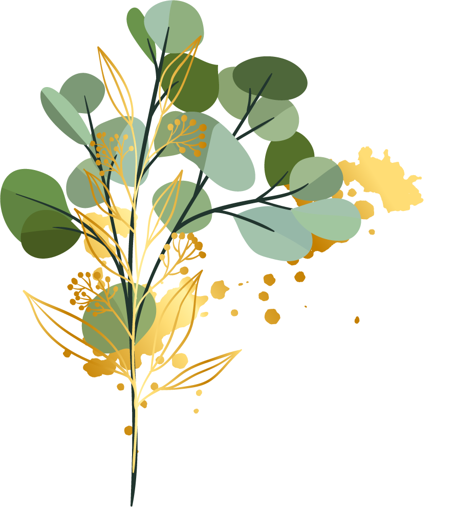 flora leaves icons colored classic sketch