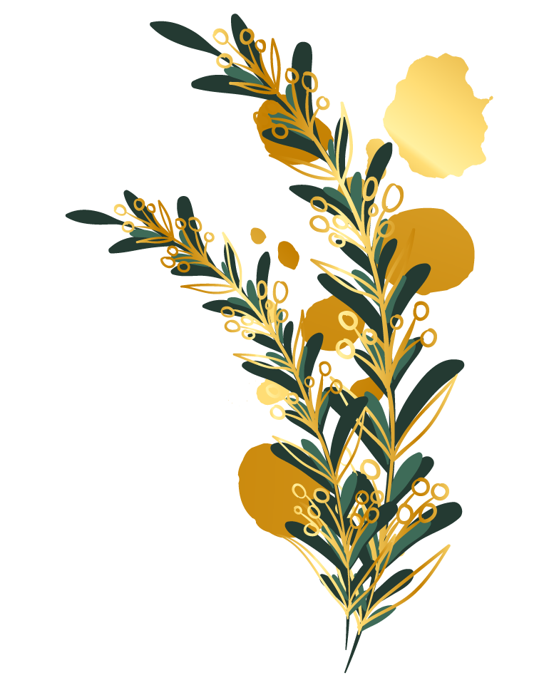 flora leaves icons colored classic sketch