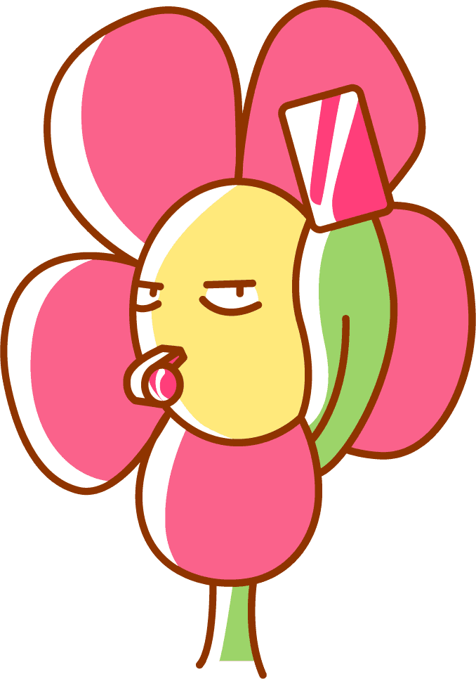 flower emoticon sticker icons funny cute sketch