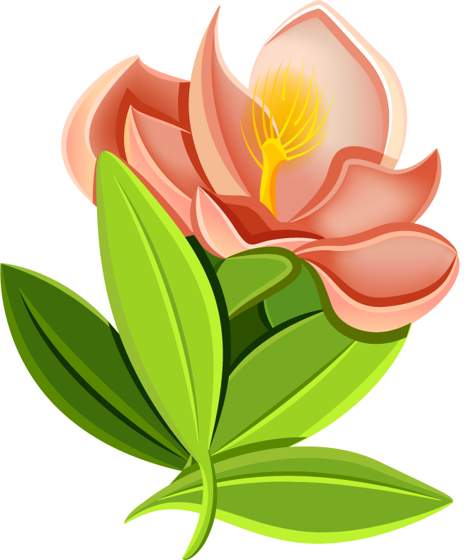 flower tropical birds plants pictograms set