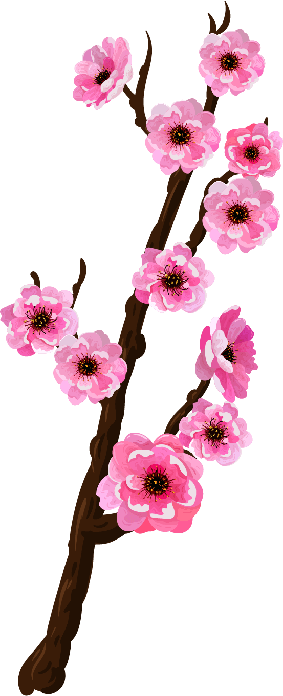 flowers icons colored classical decor for elegant home and event styling