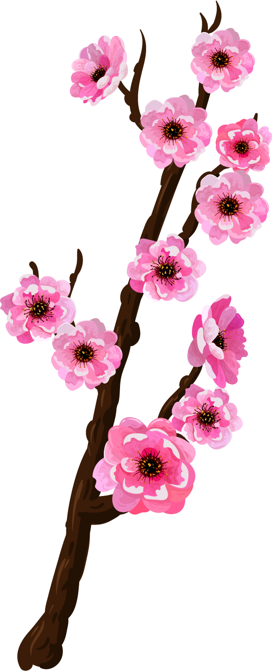 flowers icons colored classical decor for elegant home and event styling