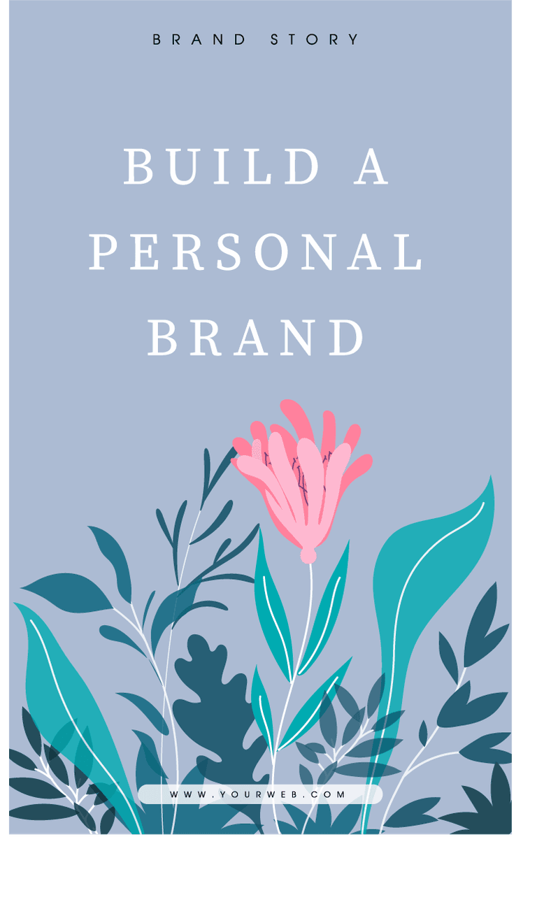 flyer template patterns and textures for building a personal brand with floral accents