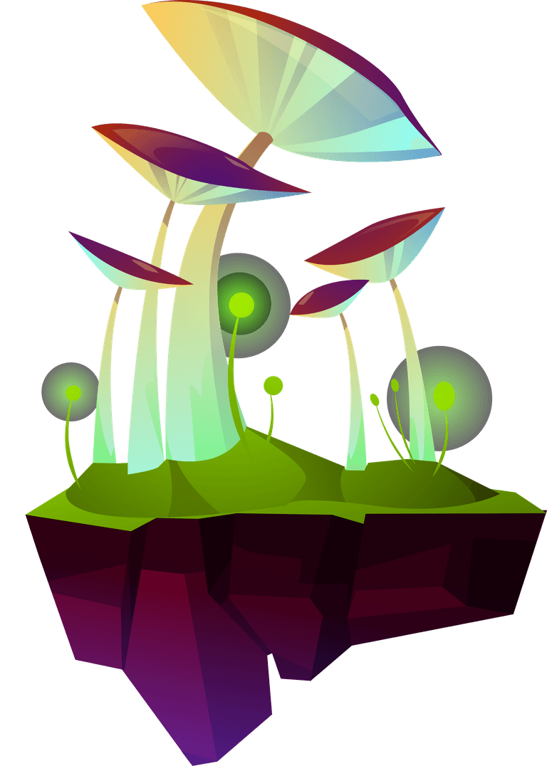 flying floating islands alien planet landscape