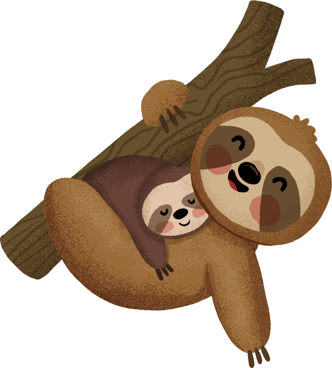 folivora funny sloth reactions illustration