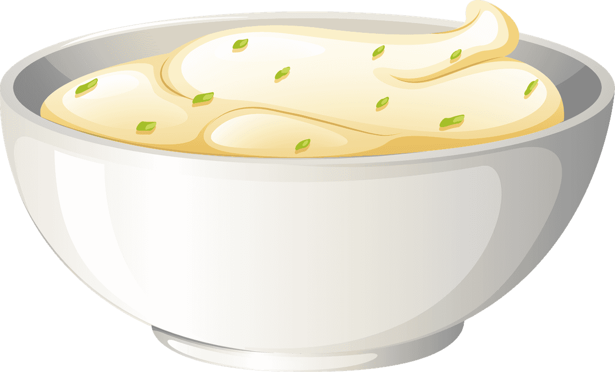 food a delicious food illustration of creamy mashed potatoes in a stylish bowl