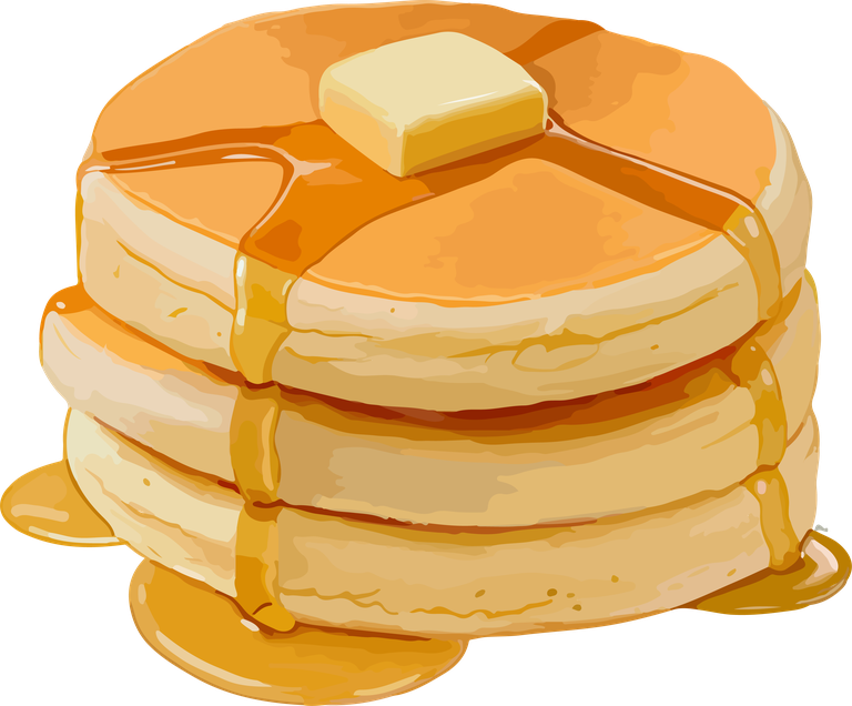 delicious food art pancake watercolor vector illustration for kitchen decor and menus
