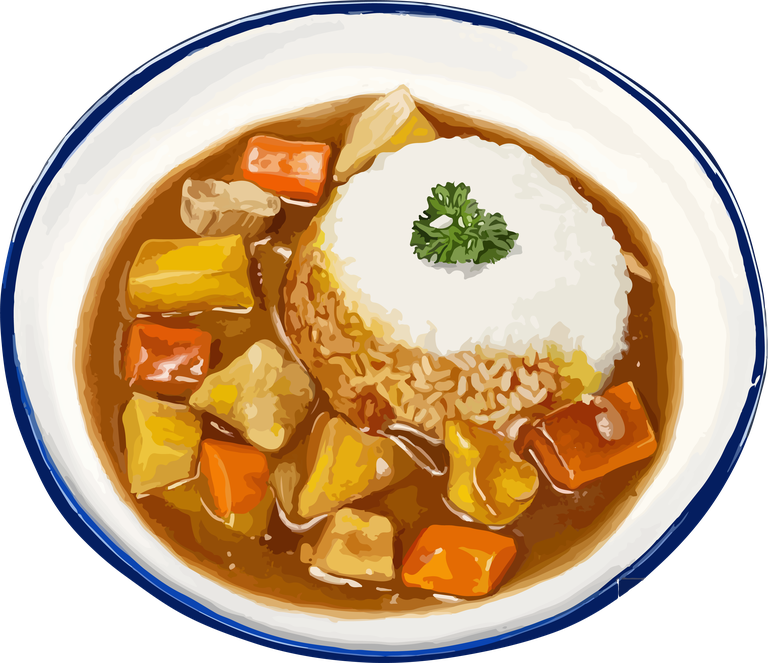 delicious food art watercolor showcasing a vibrant rice dish with vegetables and chicken