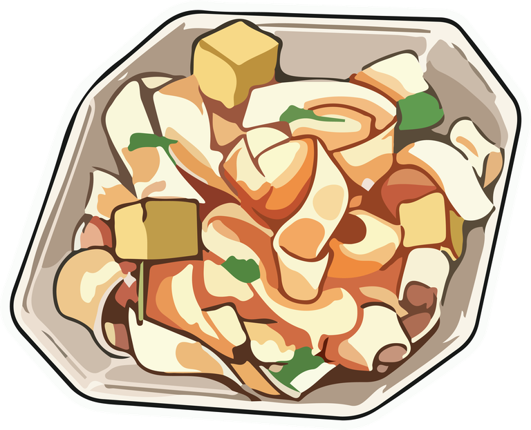 food art watercolor of delicious noodles with tofu and greens in a stylish bowl