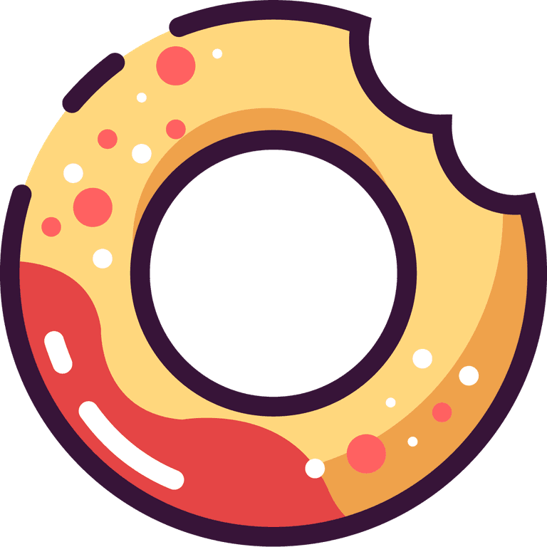food icons collection colorful classical illustrations of delicious desserts and snacks