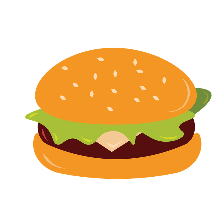 vibrant meal illustrations featuring classic fast food items for menus and promotional materials