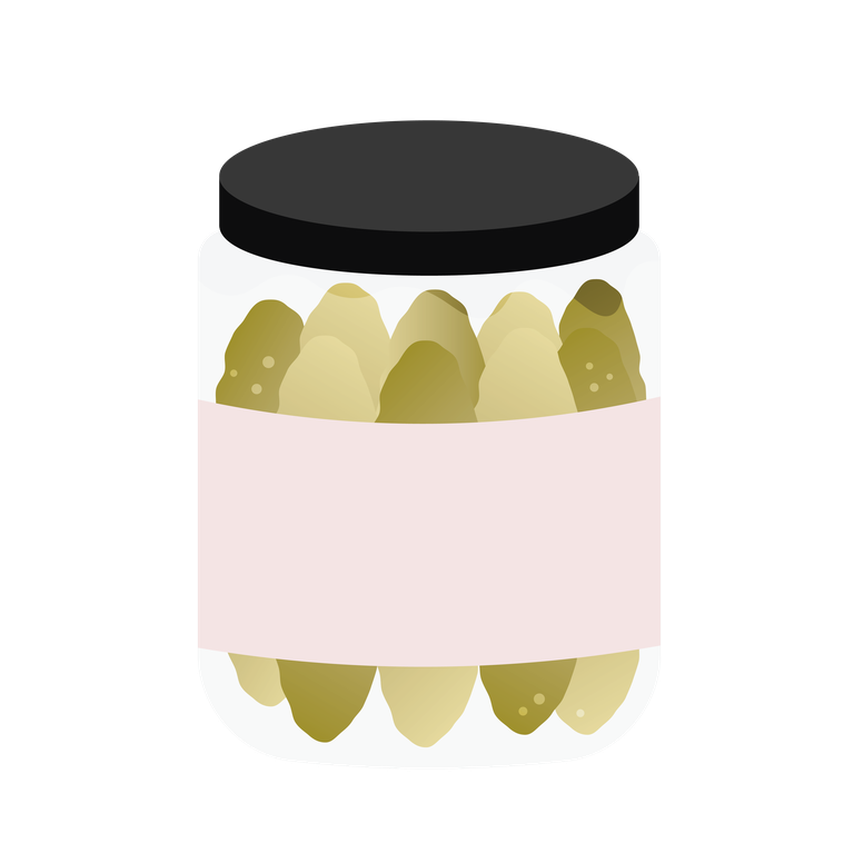 minimalistic food and beverage illustration set featuring pantry and takeout items