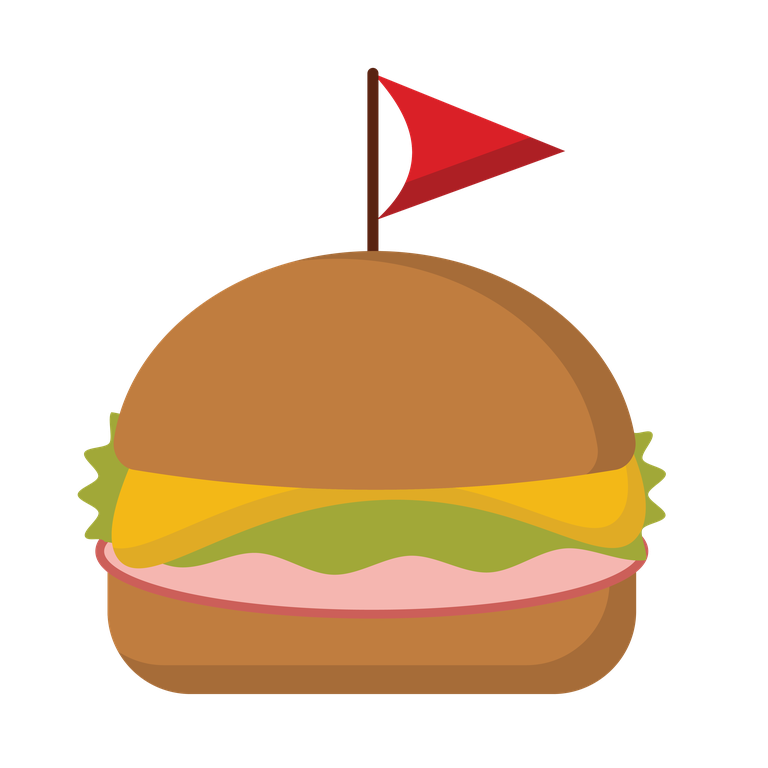 playful flat illustrations of food icons for culinary branding and fast food themes