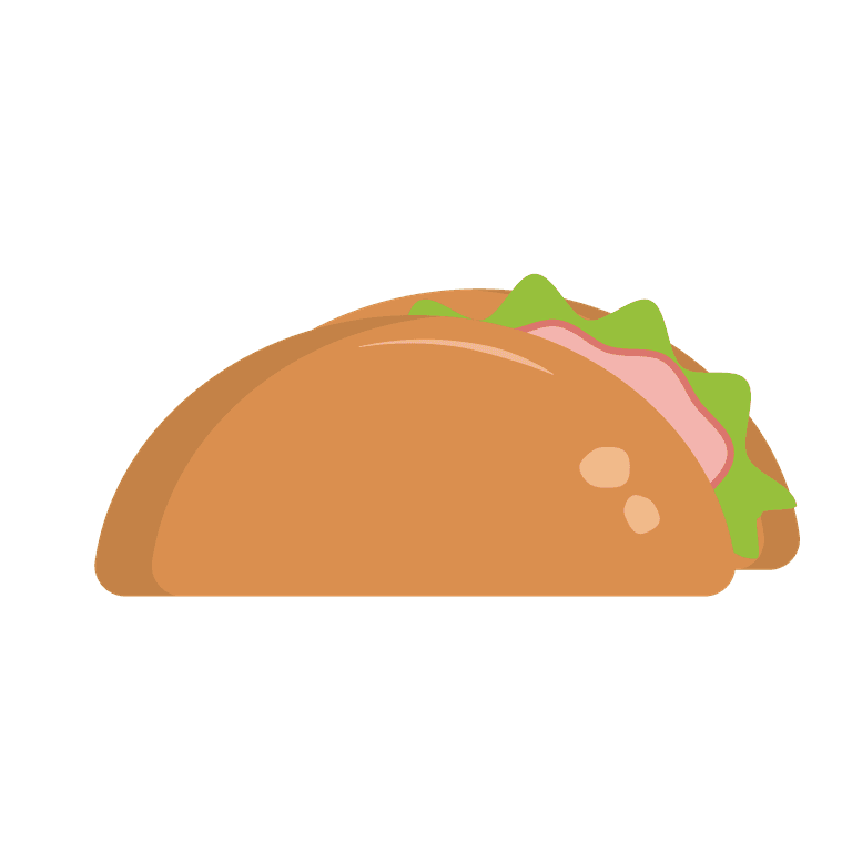 playful flat illustrations of food icons for culinary branding and fast food themes