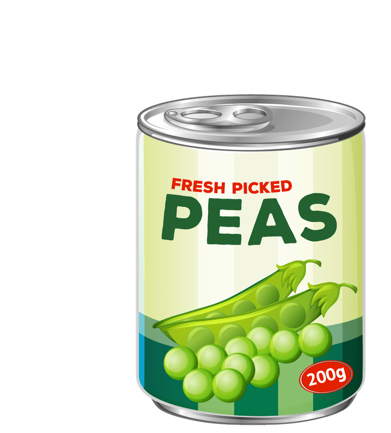 fresh picked peas on white background illustration for healthy meal planning