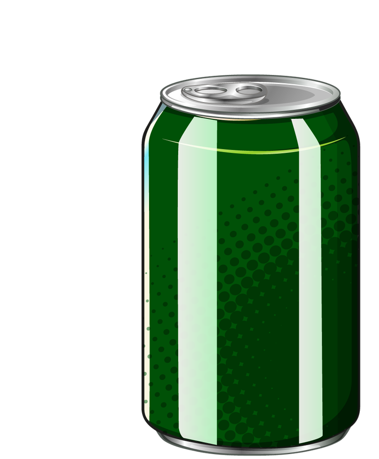 refreshing beverage can illustration for food on white background display