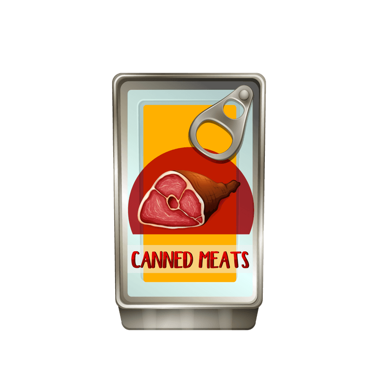 delicious canned meats on white background illustration for flavorful meal preparation