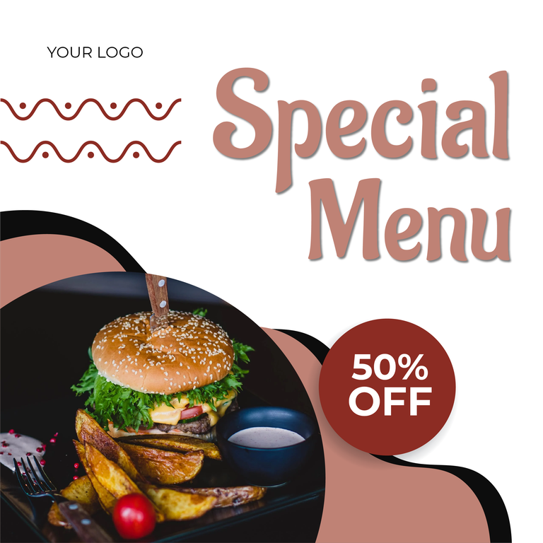 special menu with discount social media post template