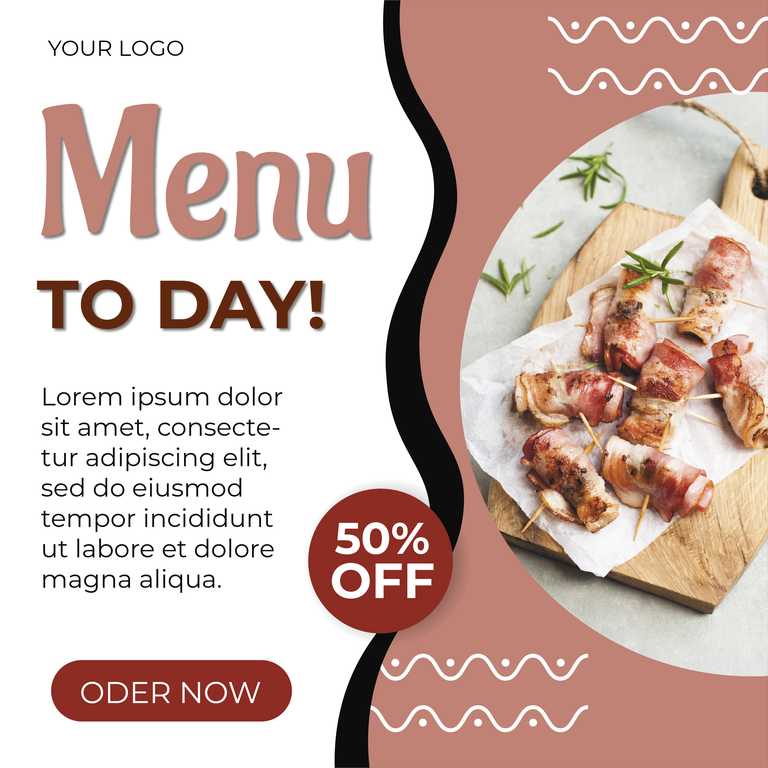 special menu with discount social media post template