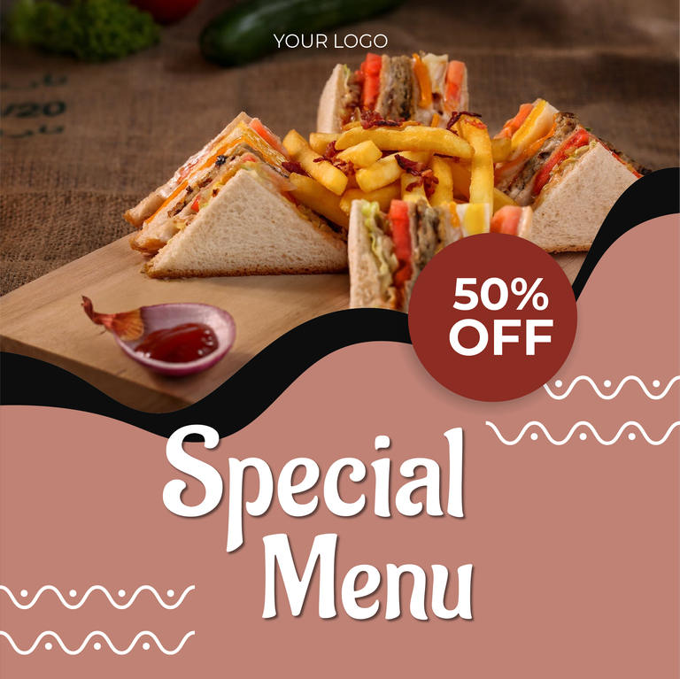 special menu with discount social media post template