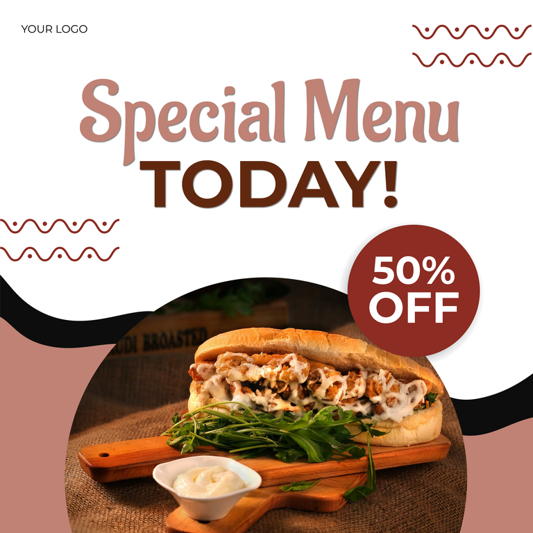 special menu with discount social media post template