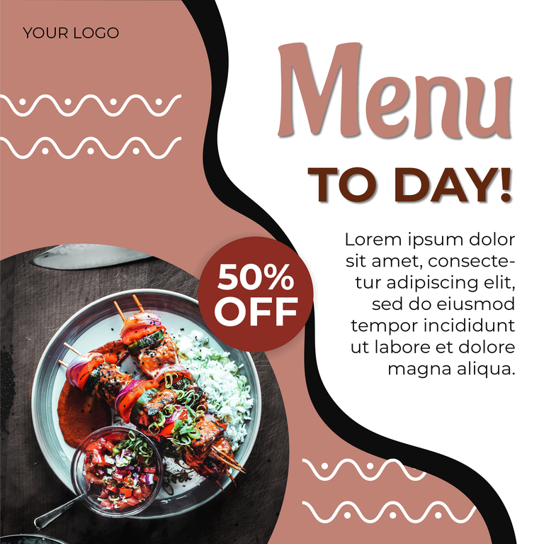 special menu with discount social media post template