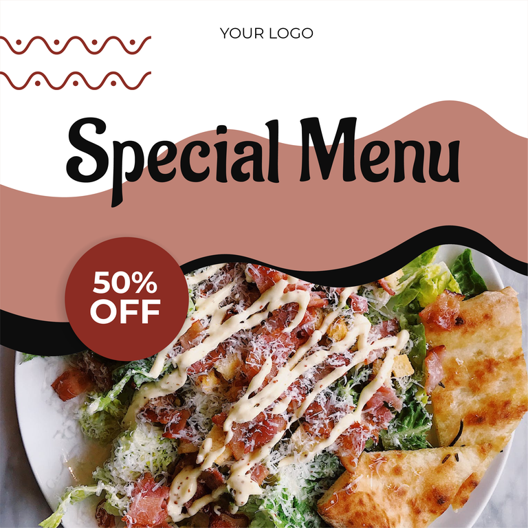 special menu with discount social media post template