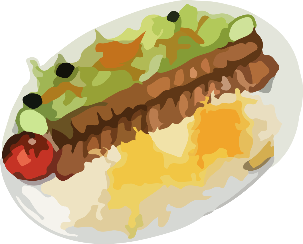 food sweets watercolor drawing featuring colorful dish of vegetables and protein on a plate