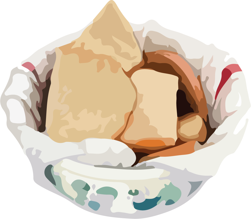 food sweets watercolor drawing of traditional desserts in a decorative bowl