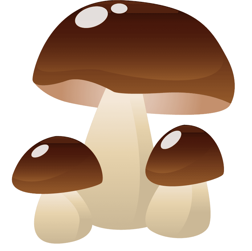 simple mushroom forest illustration with playful colors and whimsical shapes for children’s art