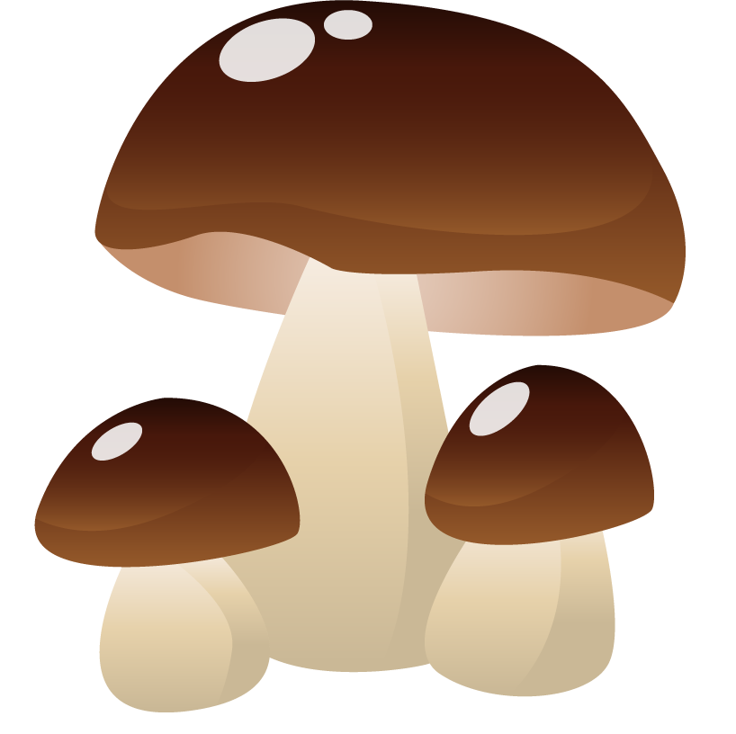simple mushroom forest illustration with playful colors and whimsical shapes for children’s art