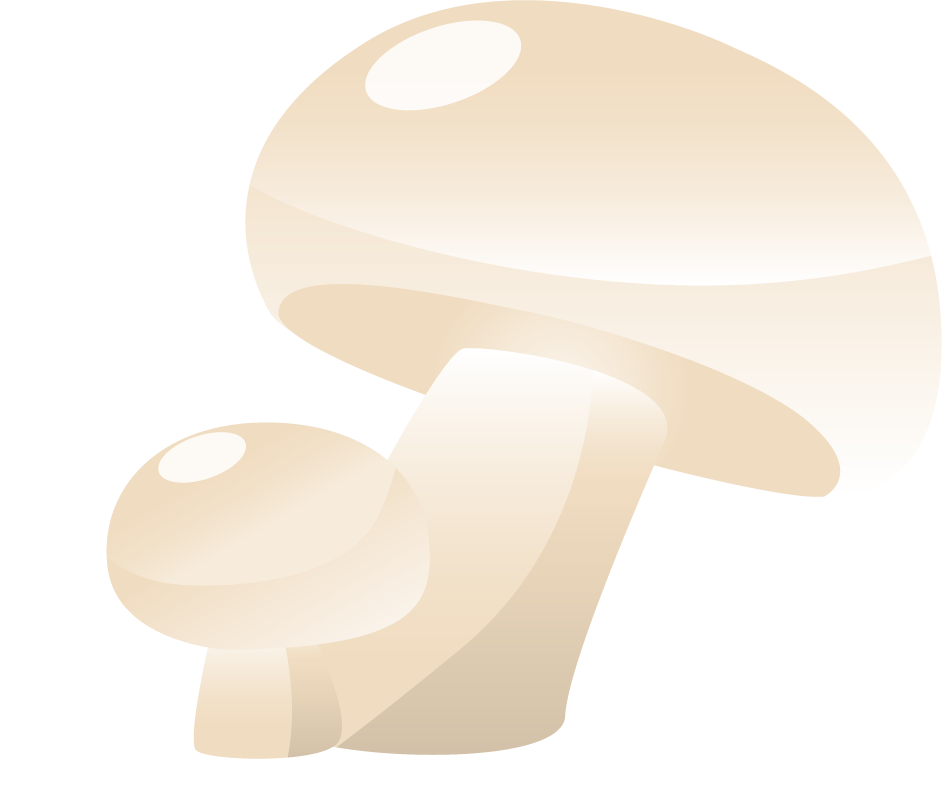 simple mushroom forest illustration for playful and whimsical nature-themed projects