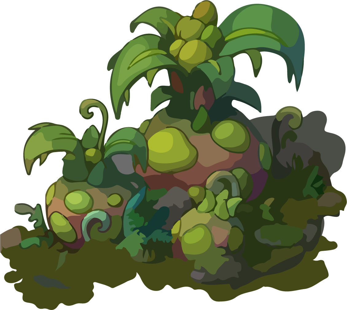 fossil gems game game layout featuring vibrant plants and terrain elements for engaging gameplay