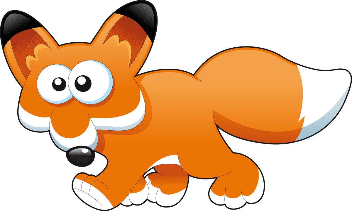 fox cute cartoon animals