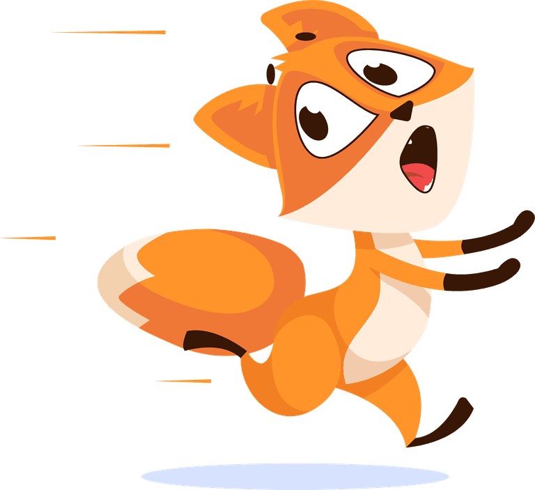 fox cute funny emotional fox set cartoon illustration