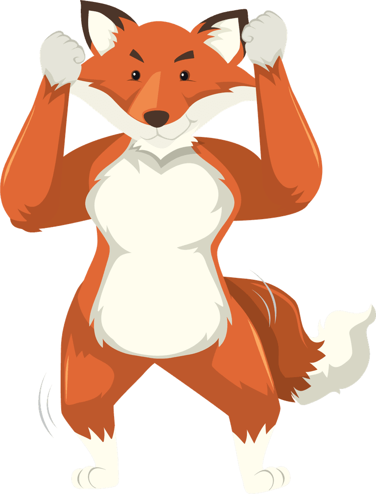 playful fox set fox dance for lively children's animations and decorations