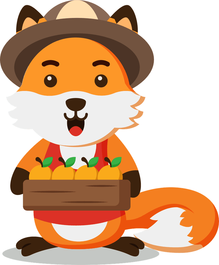 fox with various activity for graphic vector