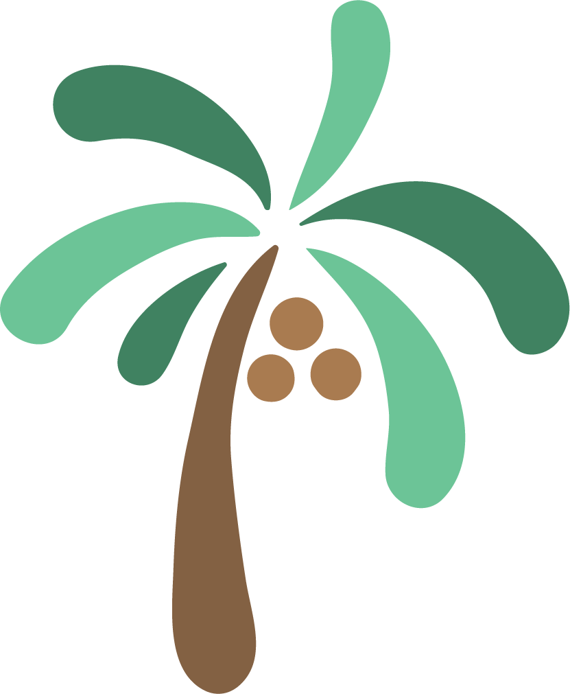 free cartoon tree vectors for tropical themes in playful color palettes and styles