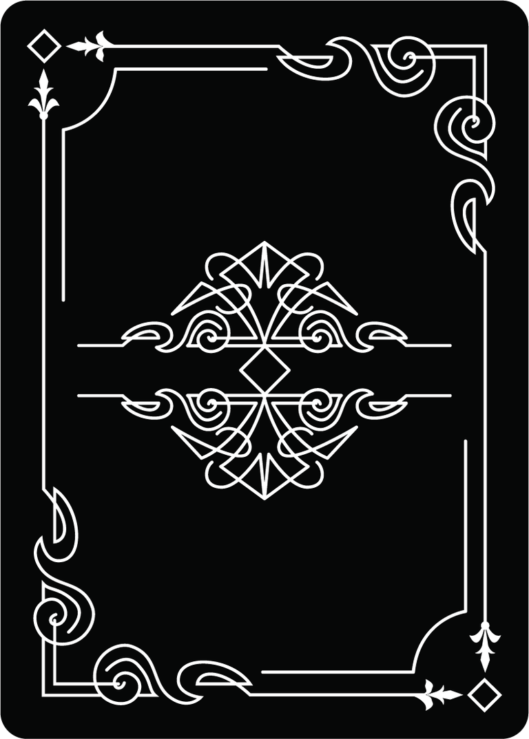 free playing card back vector with elegant flourishes for modern card games