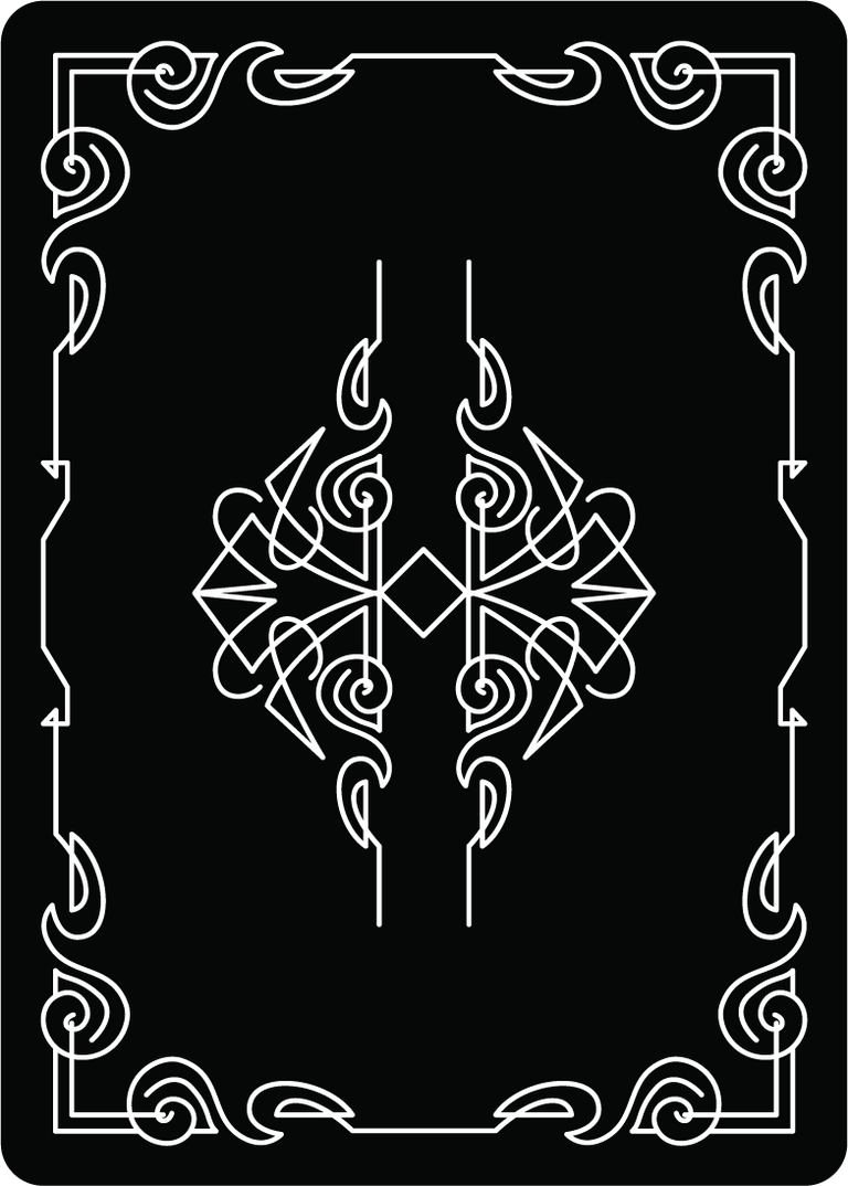 free playing card back vector with intricate floral patterns and elegant borders for game enthusiasts
