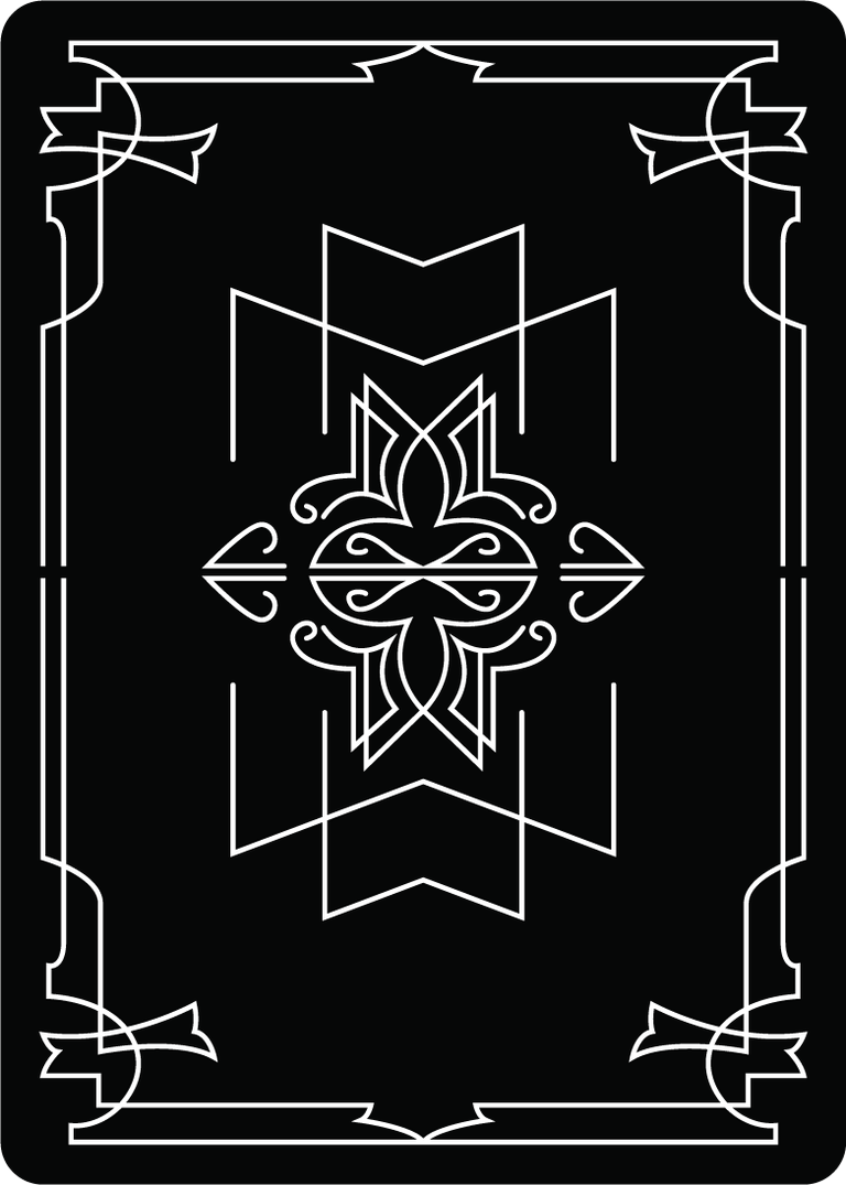 free playing card back vector with intricate black and white patterns for game lovers