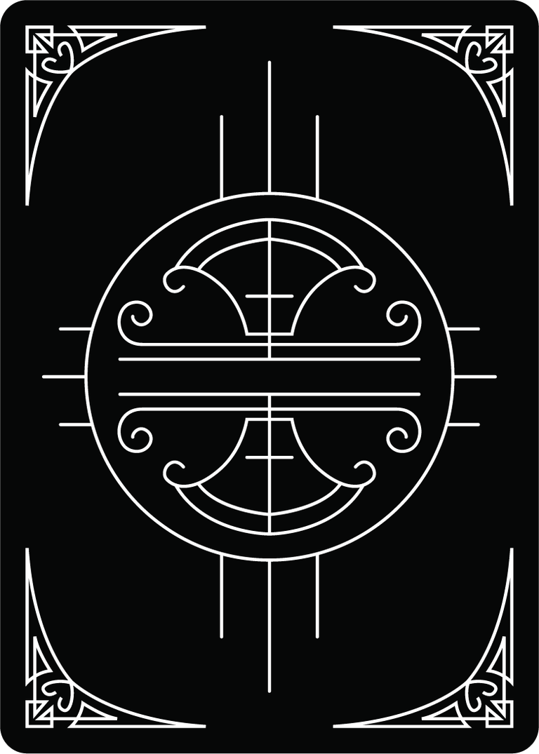 free playing card back vector with intricate lines and elegant flourishes for classic games
