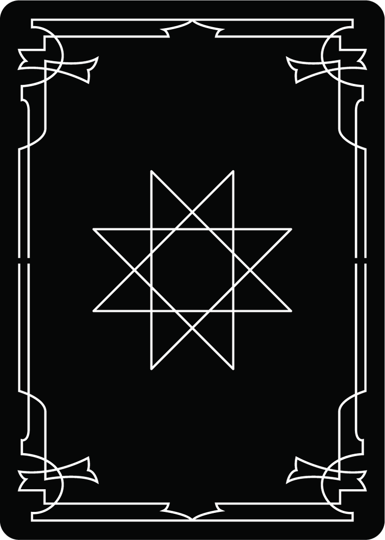 free playing card back vector with intricate star pattern and elegant border design