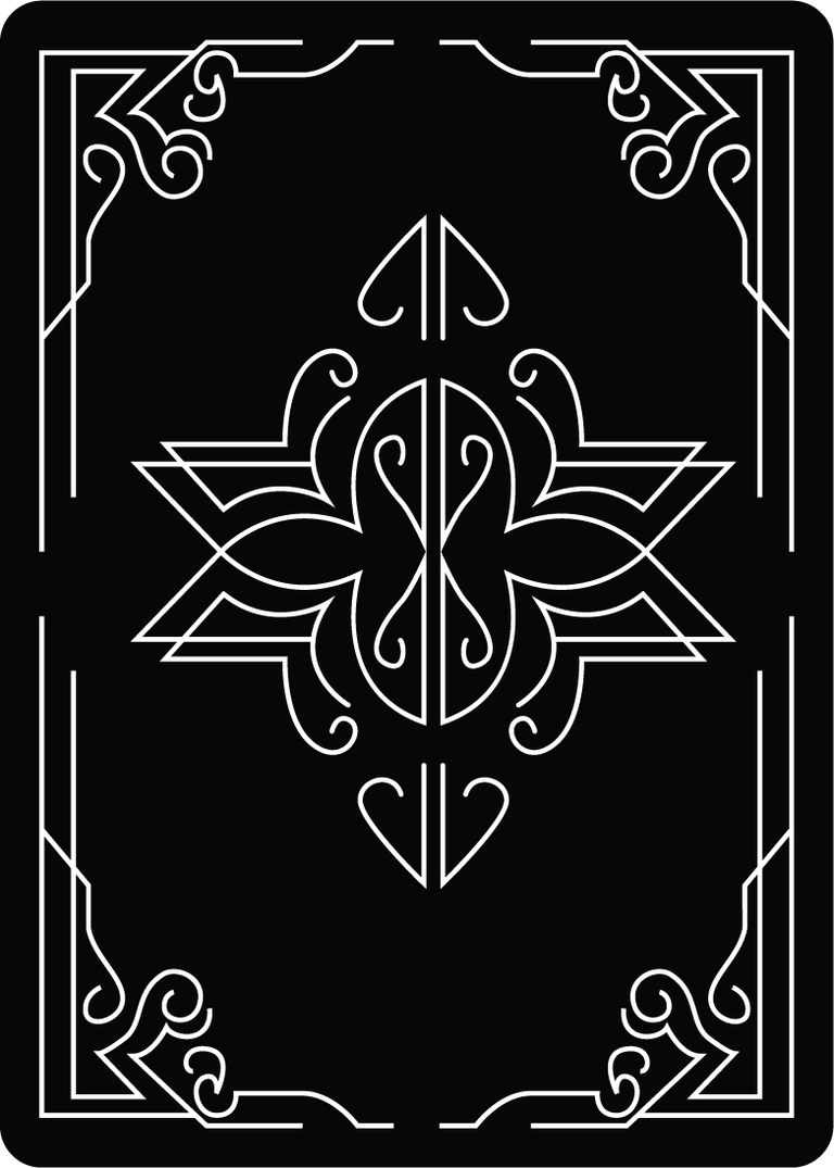 free playing card back vector with elegant floral motifs for various card games
